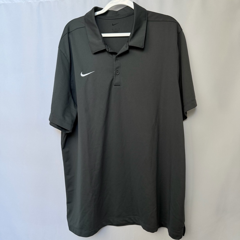 Nike Men's Dark Gray/Black Polo Shirt, XL
